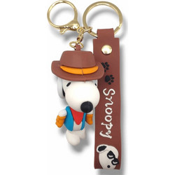 3D Μπρελόκ Σιλικόνης Peanutes - Snoopy as Cawboy 8 εκ