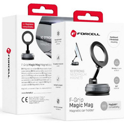 Forcell Magic Mag - Μαγνητική Βάση Κινητού με Βεντούζα και Υποστήριξη MagSafe σε Μαύρο Χρώμα