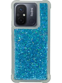 Vivid Liquid Glitter Back Cover Blue (Xiaomi Redmi 12C)