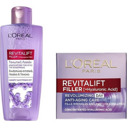 L'Oreal Paris Revitalift Filler Toner 200ml + Day Cream 50ml