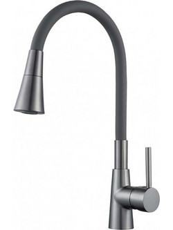 Inter Ceramic Havana Flex 6988354272547 Μπαταρία Κουζίνας Πάγκου Διπλής Παροχής Ανάμεικτη με Ντουζ Μαύρη
