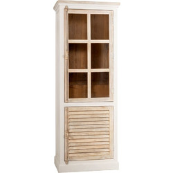Βιτρίνα 85264 75x45x200cm White-Natural