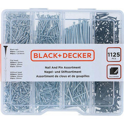 Σετ Καρφιών Black & Decker 1125τμχ 871125223925