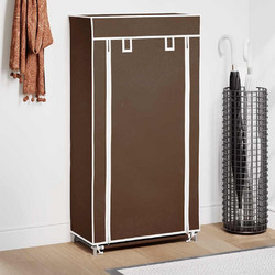 vidaXL Παπουτσοθήκη Υφασμάτινη Καφέ Μ58xΠ28xΥ106cm 240504