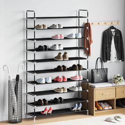 vidaXL Παπουτσοθήκη Μεταλλική Μαύρη Μ100xΠ29.5xΥ170cm 245630