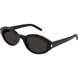 Saint Laurent SL567 001 Γυναικεία Γυαλιά Ηλίου Οβάλ Κοκάλινα Μαύρα με Μαύρο Polarized Φακό