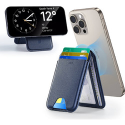 ESR MagSafe Vegan Leather Wallet Fold Stand Dark Blue