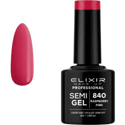Elixir Semigel 840 Raspberry Pink Ημιμόνιμο Βερνίκι Νυχιών 8ml