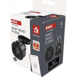 Emos GoSmart Μονόπριζο Wi-Fi με Διακόπτη, IP44 (3.680W, 16A) - P5532