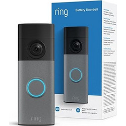 Ring Battery Video Doorbell - Ασύρματο Κουδούνι Κάμερα 2K, 6x Zoom, Two-Way Talk, Ενσωματωμένη Μπαταρία - Speckled Grey