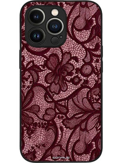 Sonique Diva Series Back Cover Bordeaux Lace (iPhone 13 Pro)