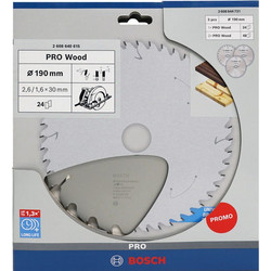 Bosch Powertools PRO Wood Kreissageblatt 190 mm (3 Stuck, Promo-Pack)