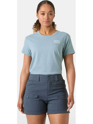 Helly Hansen Skog Recycled Graphic Γυναικεία Μπλούζα Κοντομάνικη Μπλε