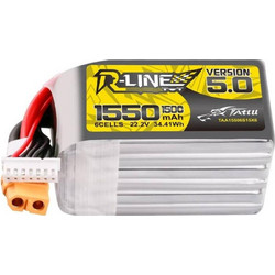 Lipo Tattu R-Line Version 5.0 1550mAh 22.2V 150C 6S XT60
