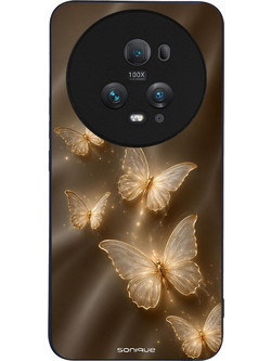 Sonique Diva Series Θήκη (Honor Magic5 Pro 5G) Χρυσές Πεταλούδες
