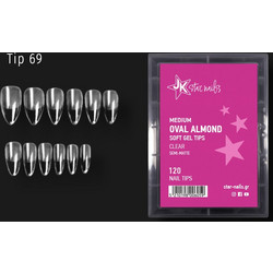 Gellie Tip 69 Soft Gel Tips Medium Oval Almond
