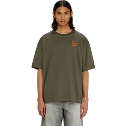 Diesel ανδρικό T-shirt με print Relaxed Fit - W26A230150QIAM Χακί