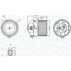 Magneti Marelli 069412751010 - ΒΕΝΤΙΛΑΤΕΡ ΕΣΩΤ.ΧΩΡΟΥ CITROEN C3 PICASSO 2009-15. P308 I 2007-14