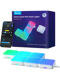 Govee - Smart Mini Panel Lights Extension 6-Pack - Expand Your Creative Lighting Setup - Electronics