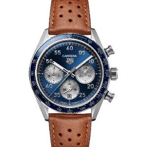 Tag Heuer Carrera Ανδρικό Ρολόι Χρονογράφος με Καφέ Λουράκι Tag Heuer Carrera Ανδρικό Ρολόι Χρονογράφος με Καφέ Λουράκι