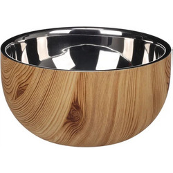 Feeding and drinking bowl Oase Round Brown & Silver A:15,5cm B:8cm C:7cm - 700ml