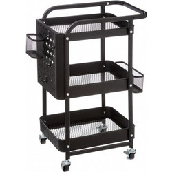Plastona 07.167740 Τρόλεϊ Μεταλλικό 3 Θέσεων 51x29.5x76cm