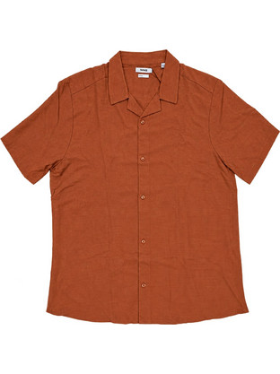 Only & Sons Onstash Ανδρικό Πουκάμισο Λινό Καφέ 22032861