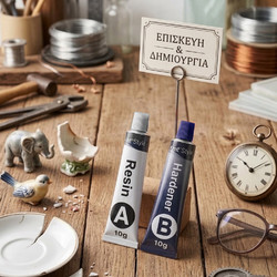 Εποξική Κόλλα 2 Συστατικών 5 Λεπτών 2x10g με Σπάτουλα Ανάμειξης Kmt Style 3213530
