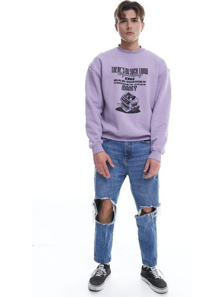 False Alarm Men's MONEY Sweatshirt - Lilac