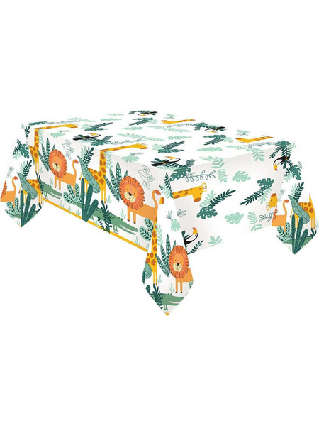 Amscan Τραπεζομάντηλο Party Χάρτινο Get Wild Ζωάκια Ζούγκλας Πολύχρωμο 180x120cm LB9909352