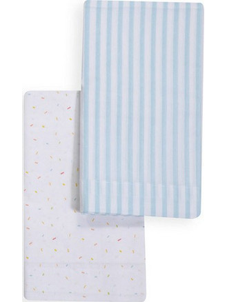 Nef-Nef Σετ Σεντόνια Λίκνου Louna Park 70x120cm White/L.Blue