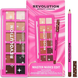 REVOLUTION MAKE UP THE MASTER NUDES EDIT CASE 2 pcs