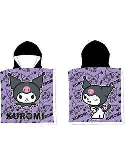 Hello Kitty Kuromi Chaos Παιδικό Πόντσο Θαλάσσης Γρήγορου Στεγνώματος 50x100 εκ