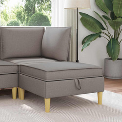 vidaXL Σκαμπό Καναπέ με Αποθήκη Taupe 70 x 70 x 40 εκ Ύφασμα