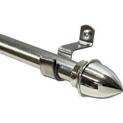 Κουρτινόξυλο Φ12mm Μονό Επεκτεινόμενο 85-135cm Με Άκρα Grace Cup Chrome 510108