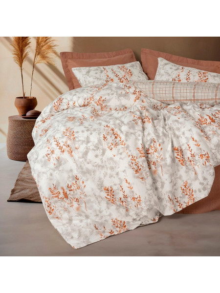 Σετ παπλωματοθήκη Lamina Cotton Box 4 τμχ Διπλή (200x220) χρώμα cinnamon 0275275
