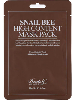 Benton Snail Bee High Content Sheet Μάσκα Προσώπου για Ενυδάτωση με Εκχύλισμα Σαλιγκαριού 20gr