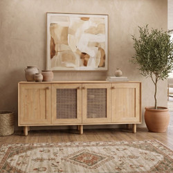 Μπουφές Bohemian Megapap χρώμα φυσικό οξιάς 180x40x75εκ. - MEGAPAP