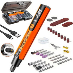 Επαναφορτιζόμενο Πολυεργαλείο Rotary Tool Pen 16000RPM - 3.7V, 6 Ταχύτητες, LED Φωτισμός & Σετ Εξαρτημάτων για Χάραξη, Κοπή & Γυάλισμα