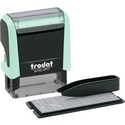Trodat Printy 4911 (Printy 4.0) αυτομελανούμενος σφραγιστής, παστέλ πράσινο σώμα, μαύρο ταμπόν (MPN 180854, EAN 9010035808541)