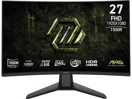 MSI MAG 274CF X24 VA HDR Curved Gaming Monitor 27" 1920x1080 FHD 240Hz 0.5ms