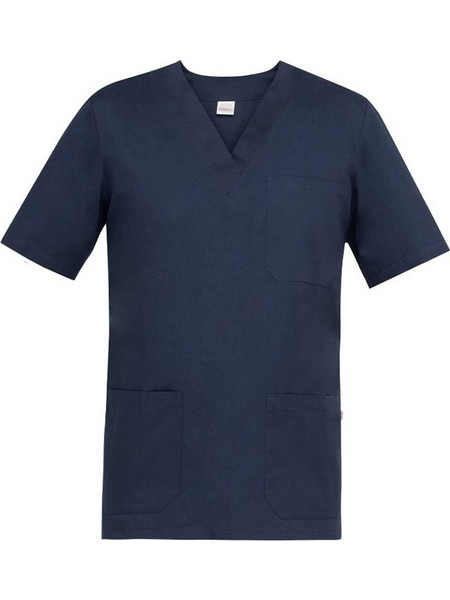 Κοντομάνικη Μπλούζα Piero Slim Fit της από 100% Βαμβάκι Σκούρο Μπλε 21P03K1335 Μπλε Giblor's