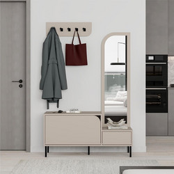 Έπιπλο εισόδου Mila Megapap με κρεμάστρα χρώμα sandstone120x37x171,6εκ
