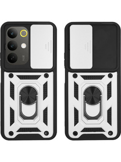 Sonique Ring Armor CamPro Θήκη Ασημί (Realme C85 4G)