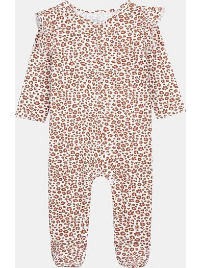 Βρεφική Πιτζάμα για Κορίτσια Leopard Sleep ΛΕΥΚΟ