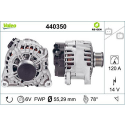 VALEO Γεννήτρια - VL440350 (OEM: 1608064580, 1612380080)