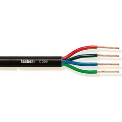 C288 PVC BLACK | Καλώδιο Ηχείου Εύκαμπτο 4x2.5mm, Μαύρο (Κουλ. 100m)