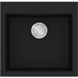 Sanitec Ultra Granite 816 Υποκαθήμενος Νεροχύτης Γρανίτη Ματ Nero 50x50cm
