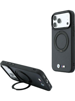 BMW Kevlar Ring Stand 360 MagSafe Θήκη iPhone 18 Pro / 17 Pro Dark Gray
