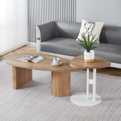 FreeBox Σετ Τραπεζάκια Σαλονιού MDF Μεταλλικά FB921262